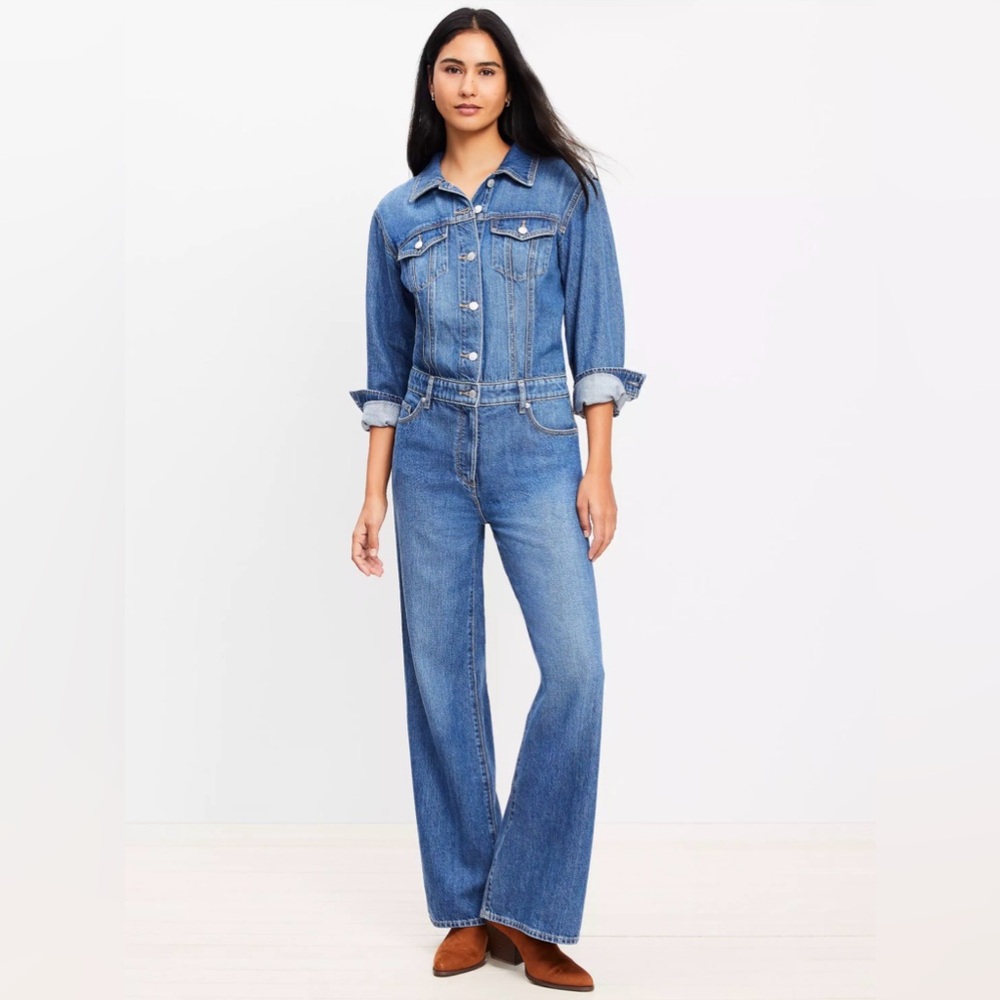 LOFT Denim Jumpsuit - size 25P